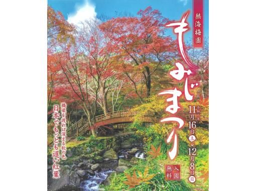 【静岡・熱海】日本一遅い紅葉と早咲き梅が夢のコラボ！坂の多い熱海梅園を折り畳み電動カートで楽々巡り！の画像