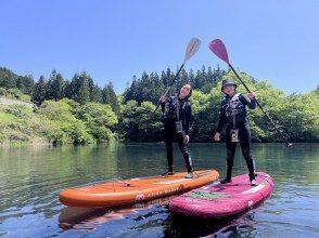 【群馬・四万温泉】SUP聖地！人気の四万湖でサップ体験 1人乗りシングルSUPボード