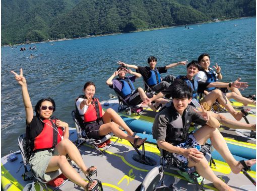 [Yamanashi, Lake Saiko] "Student Discount Plan" Goodbye my Friends!! Let's shed some tears on the kayak!の画像