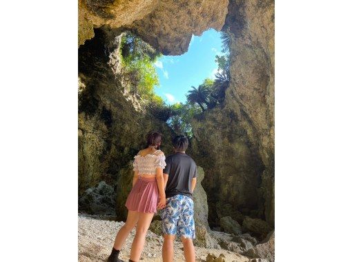 [Okinawa, Kouri Island] A safe, private experience for each group! Guided tour to the secret cave of Heart in the Sky の画像