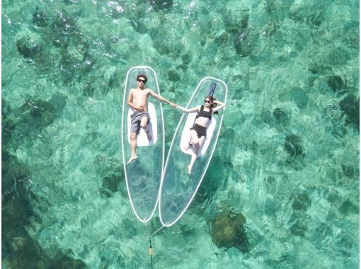 [Okinawa main island, northern part, Nakijin village] Drone photography is also available! Clear SUP 60 minute courseの画像