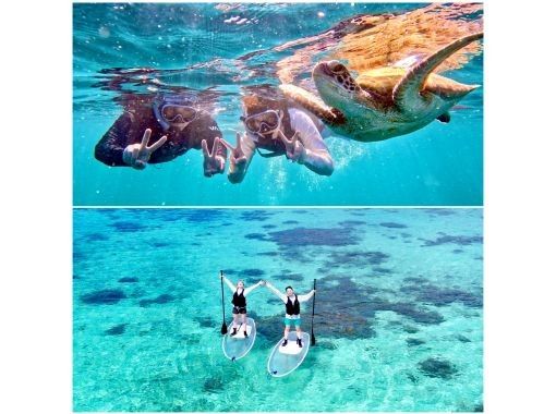 【川平クリアSUP➕青の洞窟ウミガメ100%シュノーケル】➕『癒しの滝』川平湾4Kドローン＆一眼レフ＆ゴープロ撮影データ無料！の画像