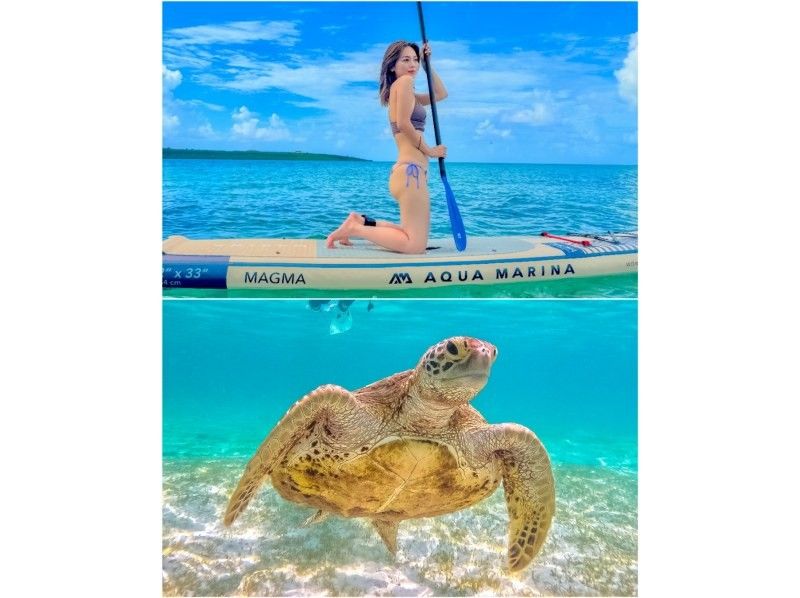 【宮古島・1組貸切・半日】《SUP×ウミガメシュノーケル》★初心者歓迎★お子様歓迎★SNS映えの紹介画像