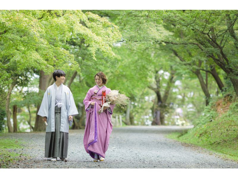 【京都・上賀茂】日本の伝統的な花婿花嫁体験フォトスタンダードプランの紹介画像