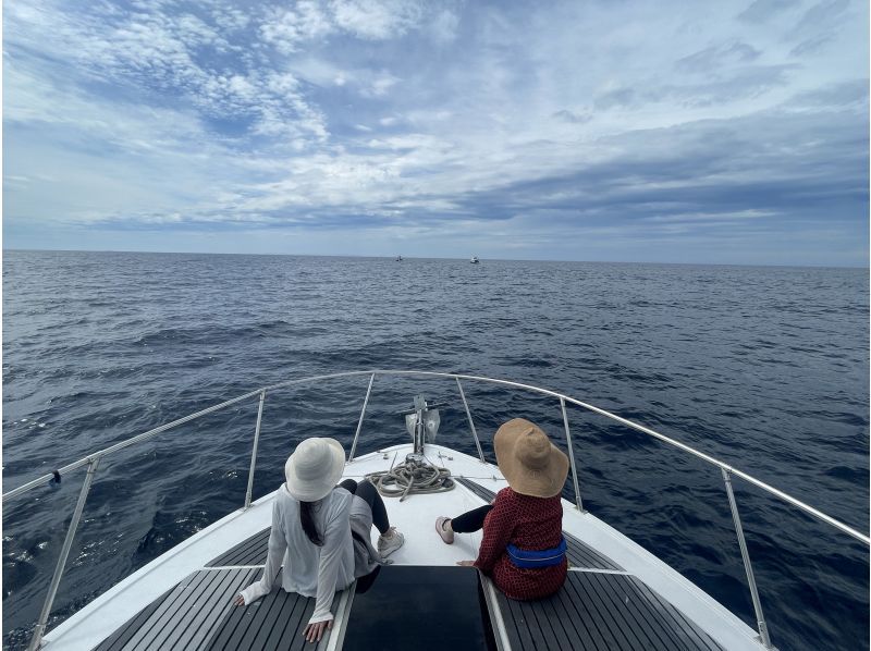 [Free time before your flight: Meet at the local meeting point at 8:30am!] Enjoy a cruise to enjoy the ocean scenery. 20 minutes from the Mid-Sea Road. Enjoy a luxurious time on board looking at Tsuken Island and Kudaka Island.の紹介画像