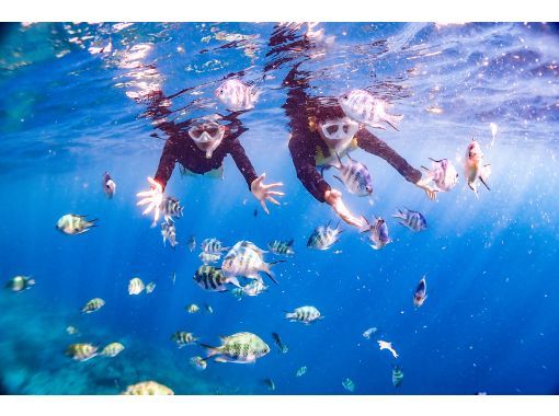 [Okinawa Main Island / Chatan / American Village] Beautiful photos! 4 meeting times! Easy boat snorkeling! Enjoy the coral sea! Video and photo giftsの画像