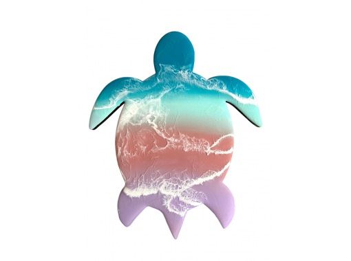 [Okinawa, Ishigaki Island] You can make the ocean. Mini sea turtle board, Yaeyama ocean resin artの画像