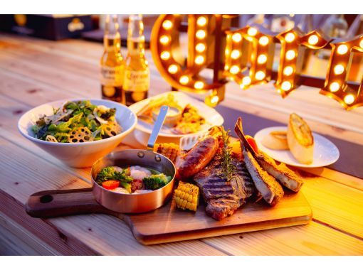 【名古屋】ビアガーデン＆贅沢地中海BBQ！2H飲み放題付きコース～絶景！MIRAIタワーを一望できる最上階テラス～の画像