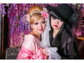 像公主一样可爱的【公主方案】/黑暗神秘的【哥特方案】11,000日元（着装、发型、化妆）※必须选择
