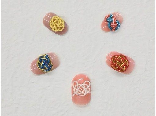 【京都、四条大宫】★在指甲上绑上传统的水引，增添日式装饰☆5月、6月新方案特惠♪の画像