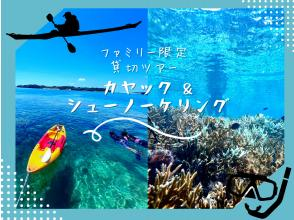 【沖縄・久米島】【ファミリー限定・完全貸切】カヤック&シュノーケリング(初心者&middot;お子様連れもOK(0歳～)［現地集合プラン］