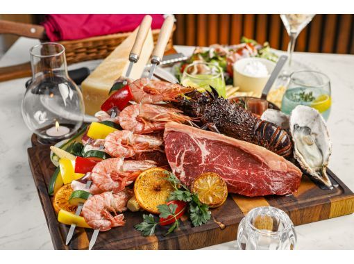 【名古屋】《伊勢海老付》ビアガーデン＆贅沢地中海BBQ！2H飲み放題付き～MIRAIタワーを一望できる最上階テラス～6月専用プランの画像