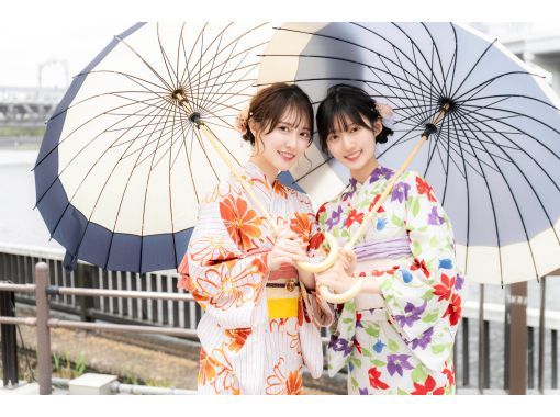[Okayama/Kurashiki Bikan Historical Area] Yukata rental plan with location photo shoot! 50 shots per hour delivered!の画像