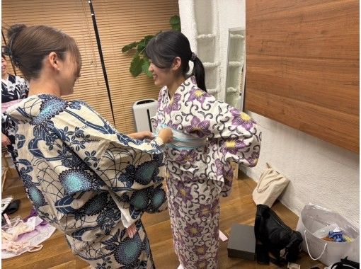【大阪・南船場】浴衣着付け体験でそのままお土産プランの画像