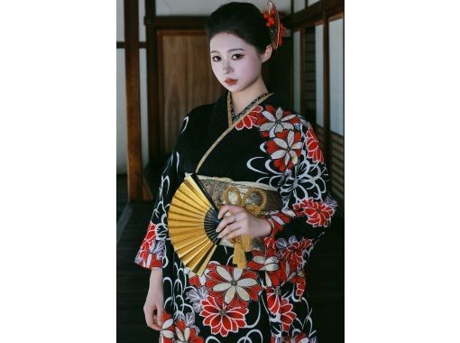 純絲長袖和服の画像