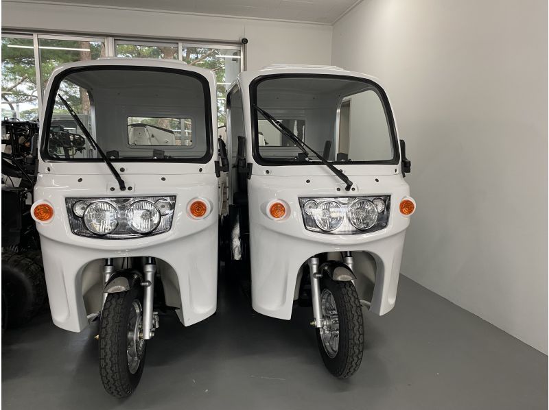 【沖縄・今帰仁村】普通自動車免許で乗れるかわいい３輪トライク（最大三人乗り）で駆け抜けよう！ 〈3～４時間プラン〉の紹介画像