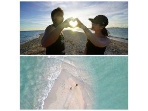 【沖縄・宮古島】幻の島「ユニの浜」サンセットカヤックツアー♪写真＆ドローン撮影付き！世界がオレンジ色にそまるとき、幻のサンセットが♪