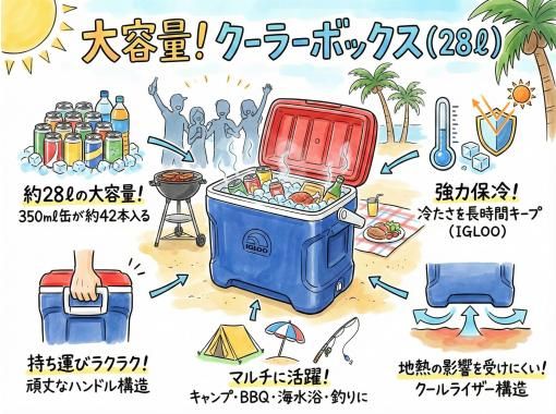 《ハードクーラーボックス(28L)レンタル》空港から車で10分の画像