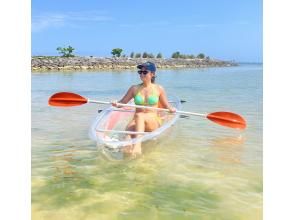 【石垣島/1ｈ】クリアカヤックに乗って海の中を覗いてみよう！ジェットが引っ張てくれるから自分で漕がなくても大丈夫！