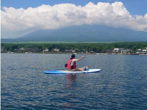 [山梨县，山中湖]富士山前的SUP体验〜初学者和独自旅行的人都欢迎！也欢迎孩子们！