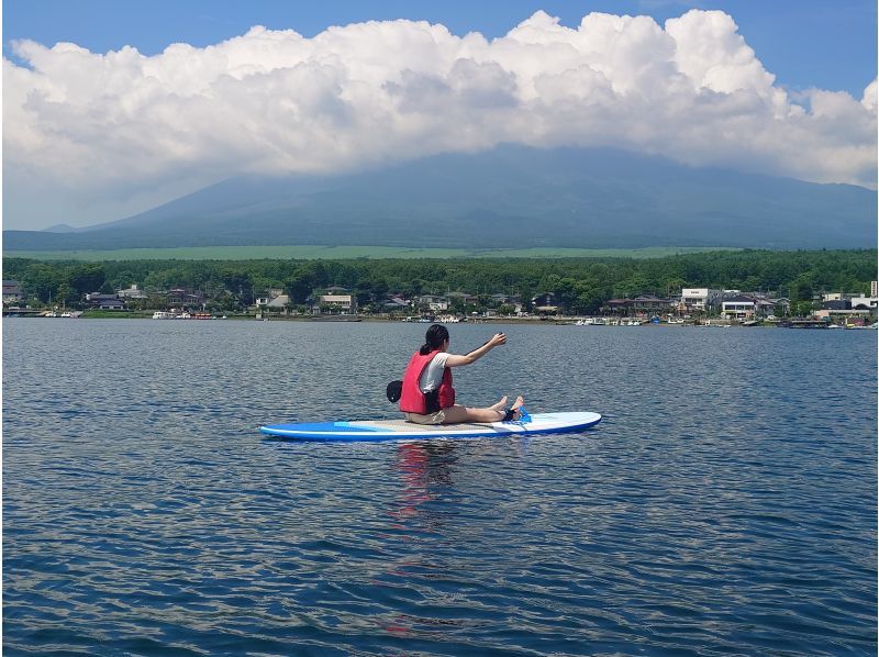 [山梨縣，山中湖]富士山前的SUP體驗〜初學者和獨自旅行的人都歡迎！也歡迎孩子！の紹介画像