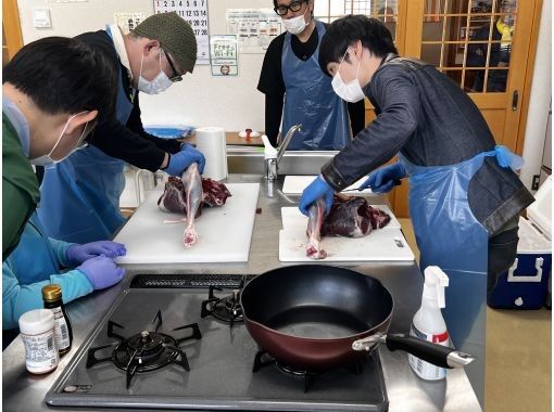 【秋田・北秋田】「鹿肉解体体験」ハンターや調理をする方、お子様の食育に！解体してその場でジビエを味見しようの画像