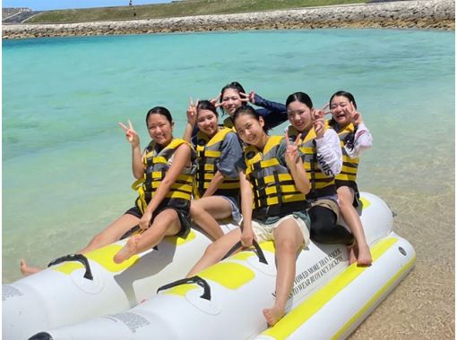 【沖縄・宜野湾】トロピカルビーチで断然おトク！海の楽しさ贅沢取り！シュノーケル＋選べるチューブメニュー1種セットプラン！当日予約大歓迎の画像
