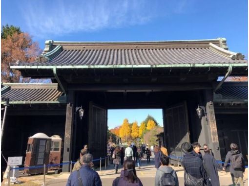 皇居乾通り一般公開＆紅葉３景と都内新名所・話題スポットでお買い物3か所めぐりバスツアー ～おにぎりセットの軽食付き【029029-1501】の画像