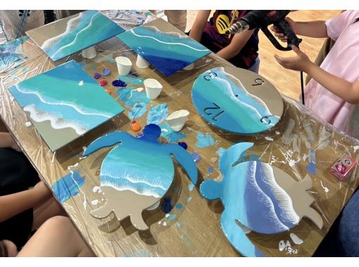 【沖縄・石垣島】海の"海亀/マンタ時計"作り / 話題のレジンアート / お子様に大人気 / 完全オリジナル！の画像