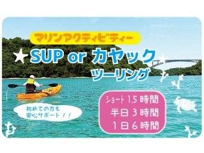 【沖縄・本部町/今帰仁村】SUPorシーカヤッククルージング！ライトな90分ツアー！