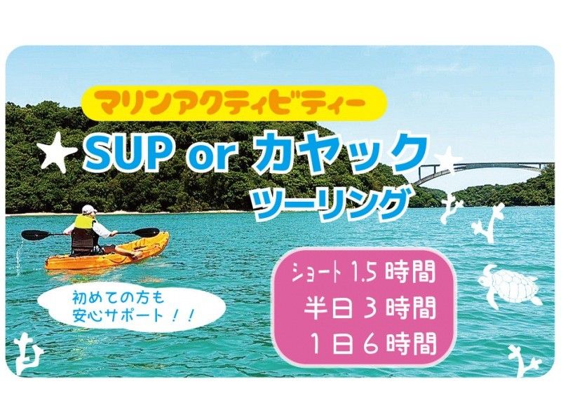 【沖縄・本部町/今帰仁村】SUPorシーカヤッククルージング！ライトな90分ツアー！の紹介画像