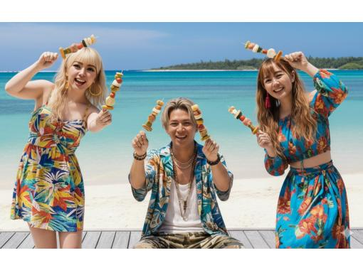 【石垣岛】壮丽的海景和动手烧烤的乐趣！享用肉类和蔬菜串，并在正宗的烤架上制作属于你自己的原创披萨！の画像