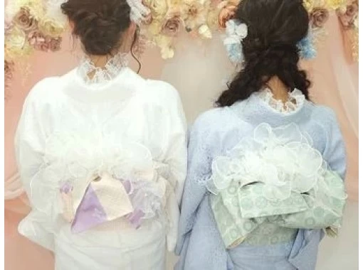 【도쿄 · 아사쿠사 · 여성 한정】 레이스 기모노로 전신 귀여운 코디! !の画像