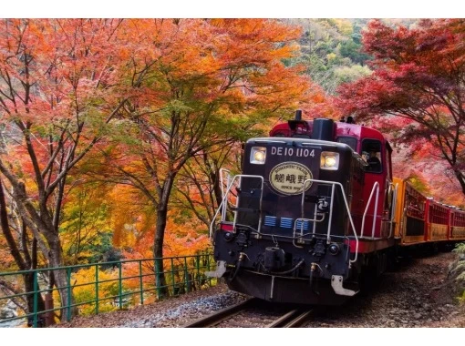 【京都駅発着】秋の嵐山散策と絶景嵯峨野トロッコ列車と保津川下りの画像