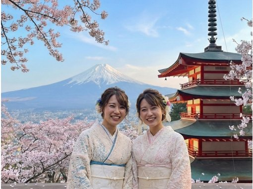 [ยามานาชิ, ภูเขาฟูจิ, ทะเลสาบคาวากุจิ] ประสบการณ์การสวมกิโมโนแบบมาตรฐาน - เลือกได้จากกว่า 100 แบบ! มีบริการรถรับส่ง! (ทะเลสาบคาวากุจิ, ฟูจิโยชิดะ, โอชิโนะ, ทะเลสาบยามานากะ)の画像