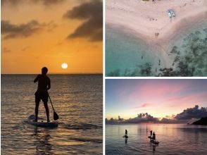 【宮古島／送迎可能】当日予約OK！夕焼けの魔法に包まれるサンセットSUP体験！ ドローン写真データ無料！／3歳から参加OK！