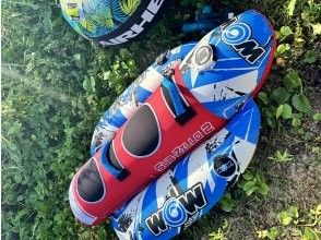 【石垣島】エメラルドの海でトーイングチューブ☆息を合わせてバランスゲーム！