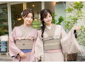 【도쿄 · 마치다] 기모노 세트 & 헤어 세트 포함 & 입고 플랜! 비오는 날은 우산 무료 대여 중 ♪