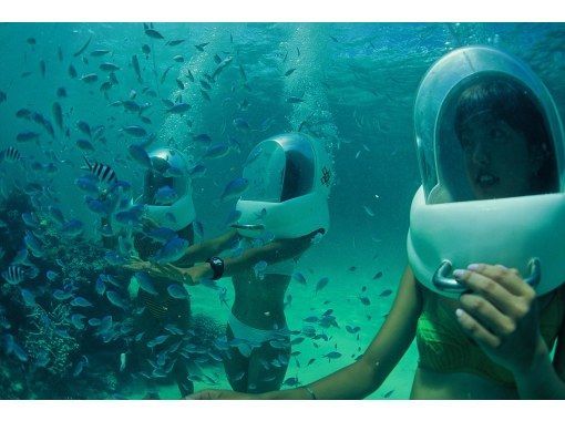 【沖縄 恩納村】『水中散歩シーウォーク&マリンスポーツセット』カメラ＆タオルレンタル付の画像