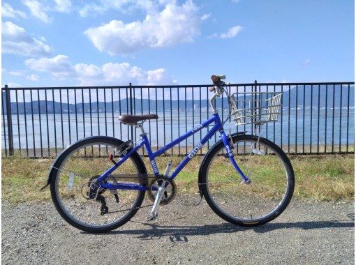 【滋賀・大津】おしゃれなクロスバイク/５時間レンタルプラン～大きなカゴ付きだからサイクルピクニックにぴったり！の画像