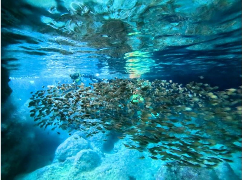 【沖繩縣伊良部島】藍洞&珊瑚礁雙人浮潛+玻璃底船海底巡遊♪（藍洞浮潛現特價！）の紹介画像