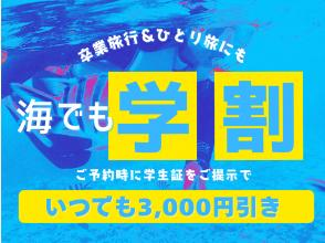 海でも学割☆学校行事大歓迎【卒業旅行&ひとり旅にも】北部・ゴリラチョップ　半日ビーチシュノーケリング