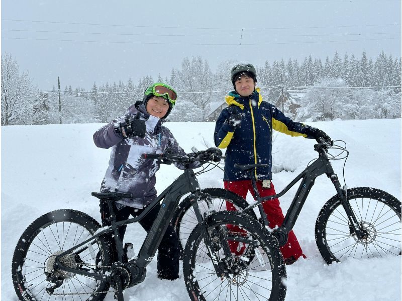 [Akita, Lake Tazawa] Cycling through the snowy scenery! Snow cycling tour!の紹介画像