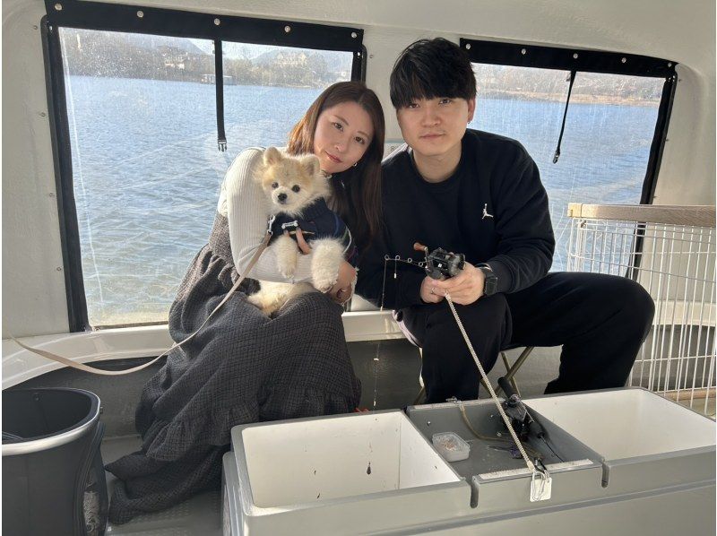 [Yamanashi Prefecture, Lake Kawaguchi, Smelt fishing] A 1 hour 30 minute smelt fishing plan to enjoy with your dog!の紹介画像