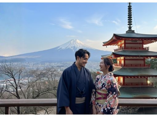 [Yamanashi, Mt. Fuji, Lake Kawaguchi] Kimono Photo Standard Plan for 2 people - Choose from over 100 designs! Transportation provided! (Lake Kawaguchi, Oshino, Lake Yamanaka)の画像