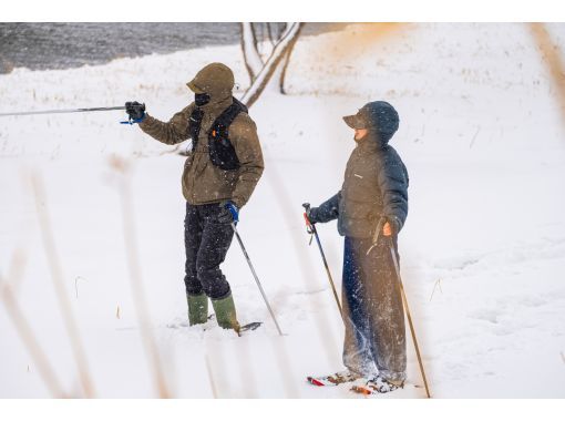 【北海道・斜里】北海道に来たなら外で遊ぼう！スノーシュー斜里川探索・野生動物を発見！の画像