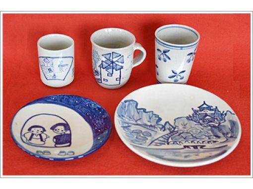 体験日:4/1から【岡山・瀬戸内市・牛窓】陶芸体験・美しいブルーの絵付け！ゴス絵付けコース・最大100名OKの画像