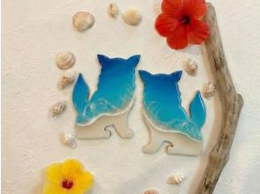 【宮古島・当日予約OK】空港5分！雨の日OK｜送料無料！守り神『シーサー(大)』を海色に彩る本格レジンアート体験！　※ペアでなく、1体です