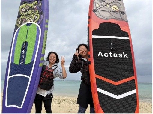 【名護市・今帰仁村・古宇利島】青い海！青い空！長浜ビーチでサップレンタル！美ら海で映え写真たくさん！穏やかな海でのんびりお過ごしくださいの画像