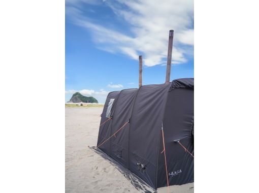 『出張テントサウナ　片道１００km圏内　配達料無料　２５，０００円〜』テントの設置・撤収・火の管理など面倒なことすべてお任せプランの画像